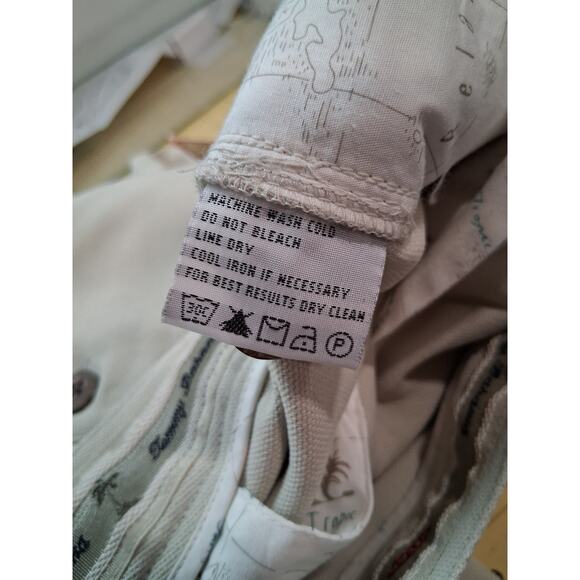 Tommy Bahama 100% Silk Panama Khaki Sands Pleated Dress Pants Size 42 - Picture 7 of 9